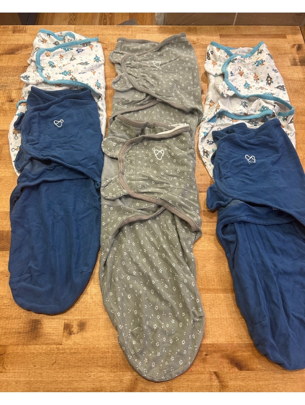 SwaddleMe Baby Swaddle Wraps Large 14-18 lb Cotton Set of 6 buckle opening